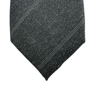 Alfani Mens Louise Stripe Slim Neck Tie Charcoal Gray 2.75"